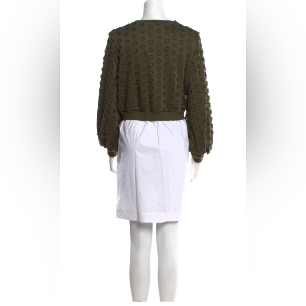 EUC [Pearl by Lela Rose] Poplin Embroidered Sweater Layer Combo Dress Women’s S - Picture 4 of 15